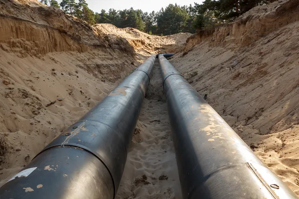 Construcción de tuberías colocadas — Foto de Stock