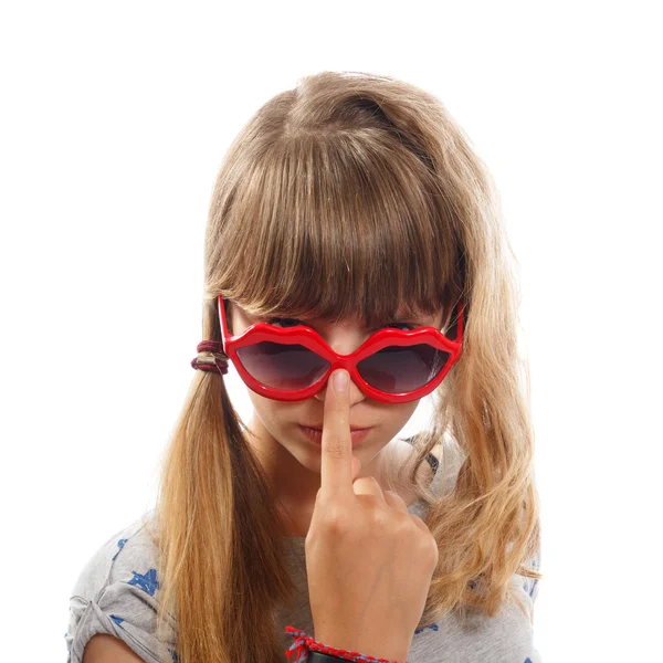 Joven morena con gafas de sol —  Fotos de Stock