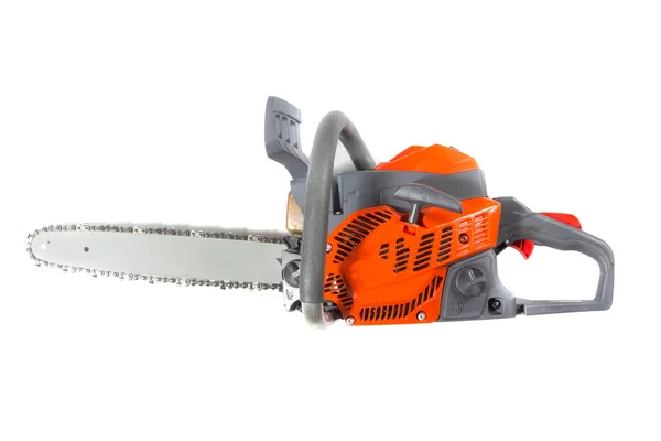 Red new chainsaw — Stock Photo, Image