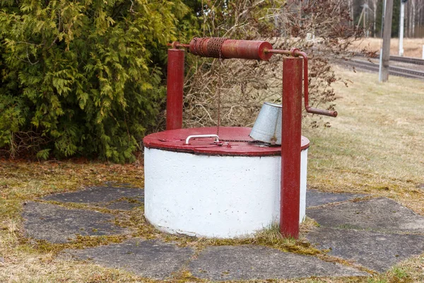 Old Water Well Rural Area — Stok fotoğraf