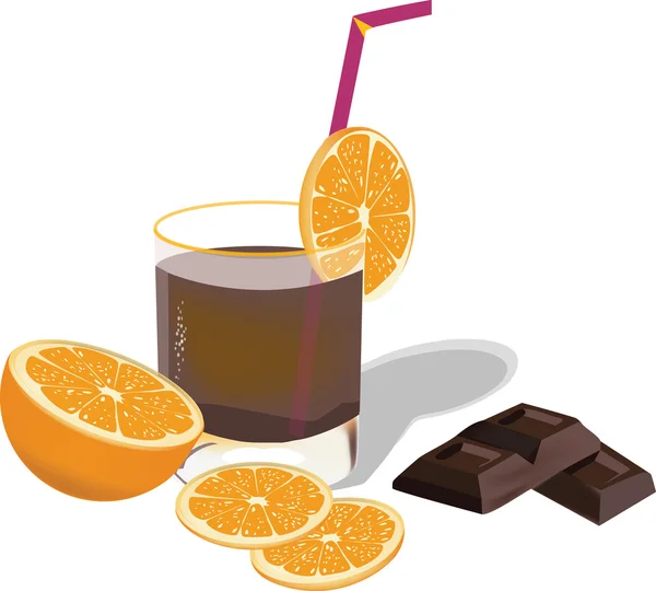 Liquid drink orange — Stock Vector