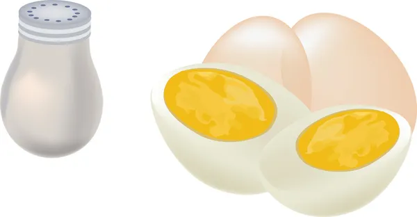 Jaja na pół — Wektor stockowy