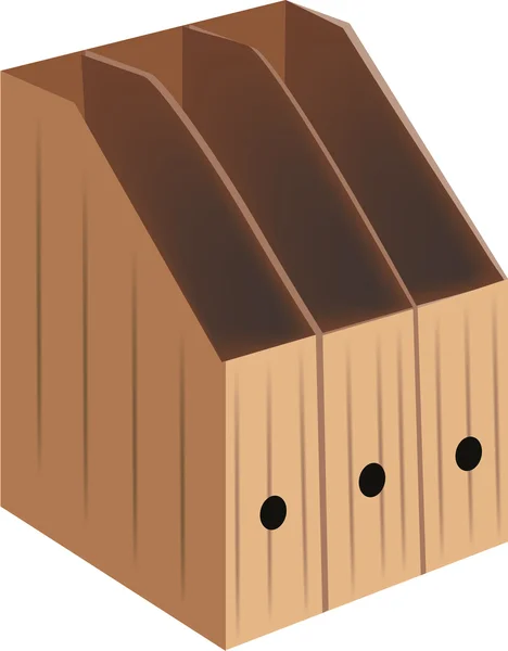 Kartonnen doos voor werkbladen — Stockvector
