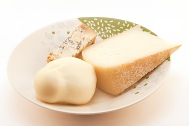 Three cheeses in the dish clipart