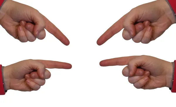 Finger Hand Various Positions — Stock Photo, Image