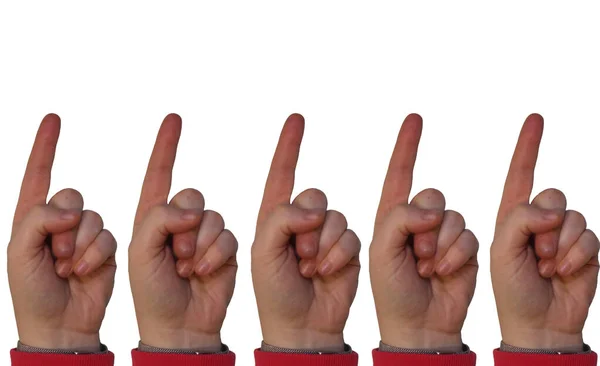 Finger Der Hand Verschiedenen Positionen — Stockfoto