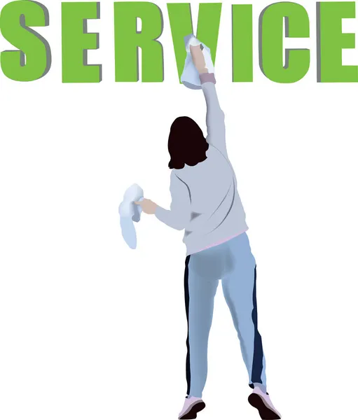 Serviço Limpeza Empresa Serviço — Vetor de Stock