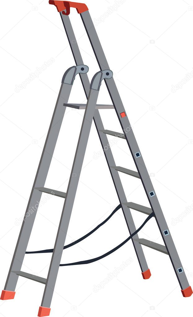 light aluminum fan opening ladder