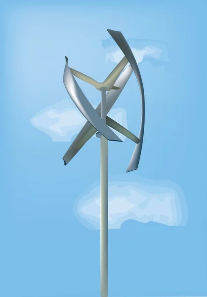 Windkraftanlage Für Eigenheime — Stockvektor