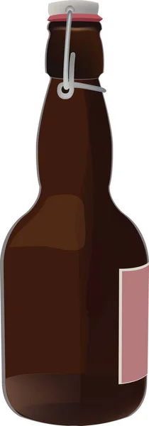 Glass Bottle Italian Beer — Stock Vector
