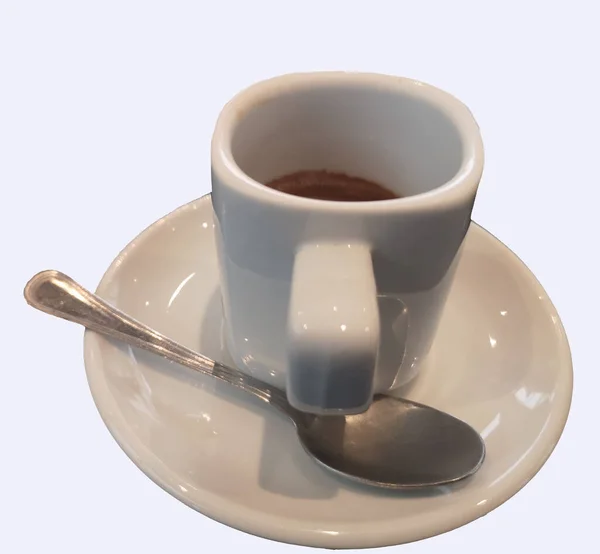 Cup Coffee White Background — Fotografia de Stock