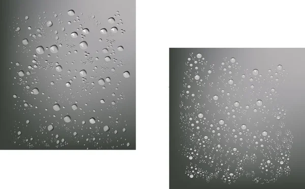 Drops of water on gray wall drops of water on gray wall — Stockvektor