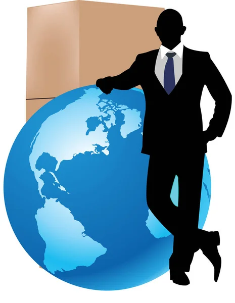 Distinguished Person Manager International Transport — Stock Vector