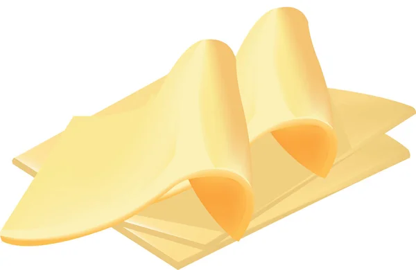 Soft Sliced Cheese Sandwich Toast Use — Stock Vector
