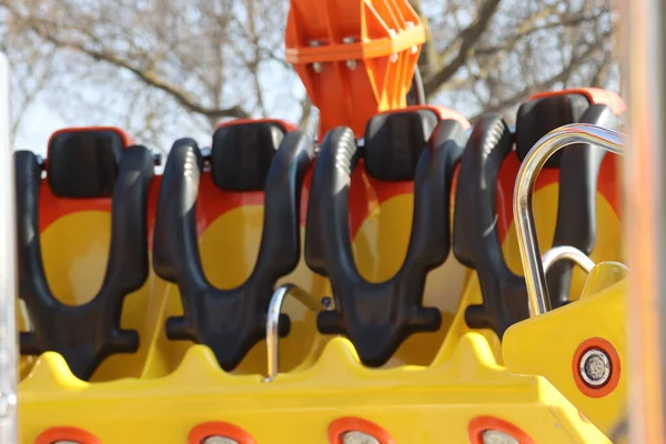 Carrousel Parc Attractions Avec Des Sièges Fête Foraine — Photo