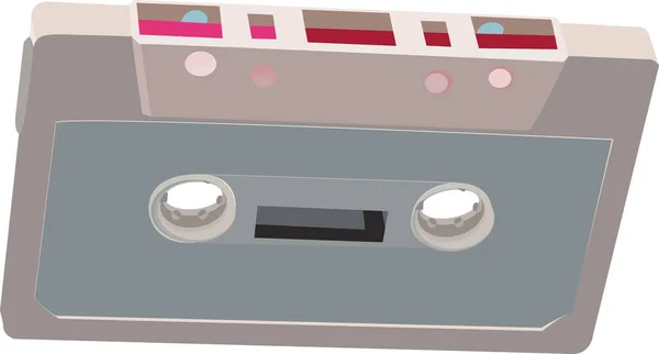 Old Compact Tape Recording Cassette — Stockvektor