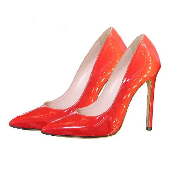 Red Women Shoes Stiletto Heel — Stock Photo, Image