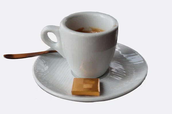 Egy Csésze Kávé Kontúrozott Csokoládéval — Stock Fotó