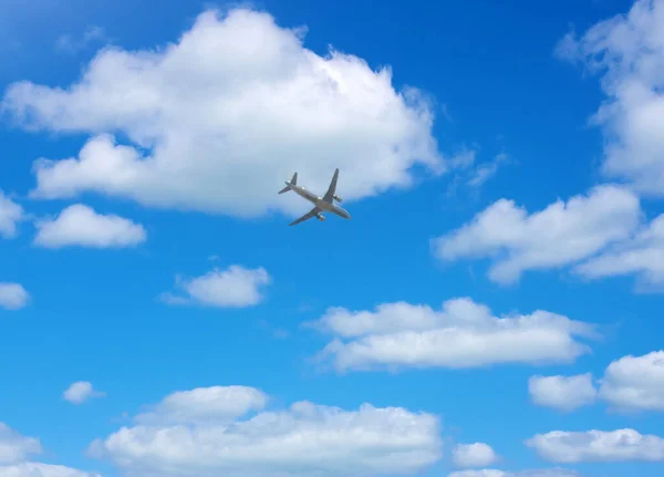 Osobní Letadlo Obloze Mraky — Stock fotografie