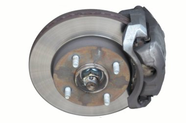 disc brake of a car white background