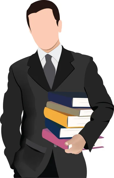 Distinguished Person Books His Arm — Stock Vector