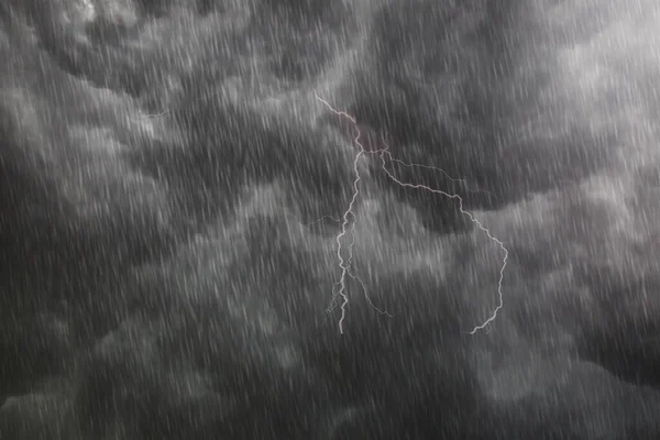 Cloudy Overcast Rain Lightning — Foto Stock