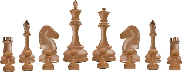Figures Chessboard Game — Vettoriale Stock