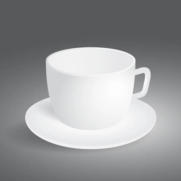Порожня чашка на сірому фоні — стоковий вектор