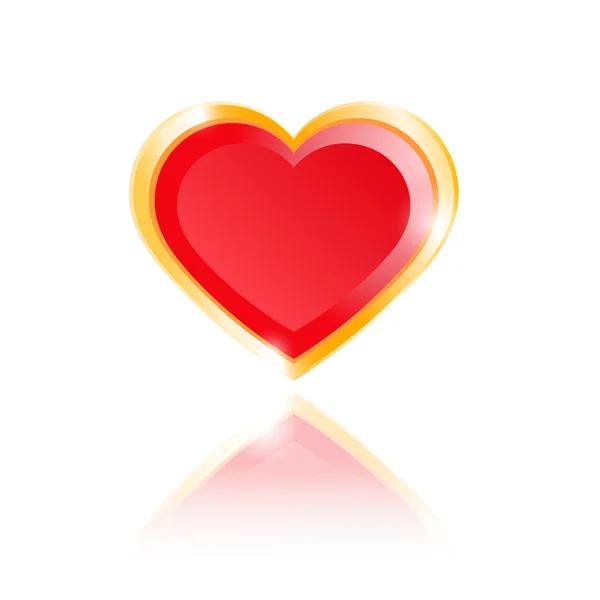 Illustrazione vettoriale del bellissimo cuore rosso — Vettoriale Stock