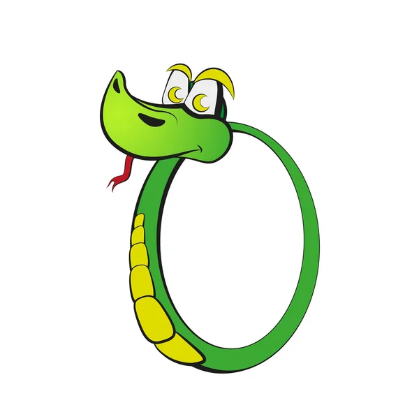 Φίδι με τη μορφή του αριθμού μηδέν — Διανυσματικό Αρχείο