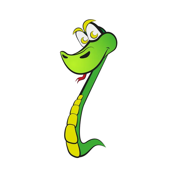 Serpente na forma de número um — Vetor de Stock