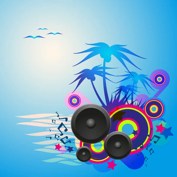 Night Disco Dance Circulaire de musique tropicale . — Image vectorielle