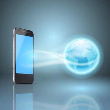 telefon ve Mobil Internet kavramı küre