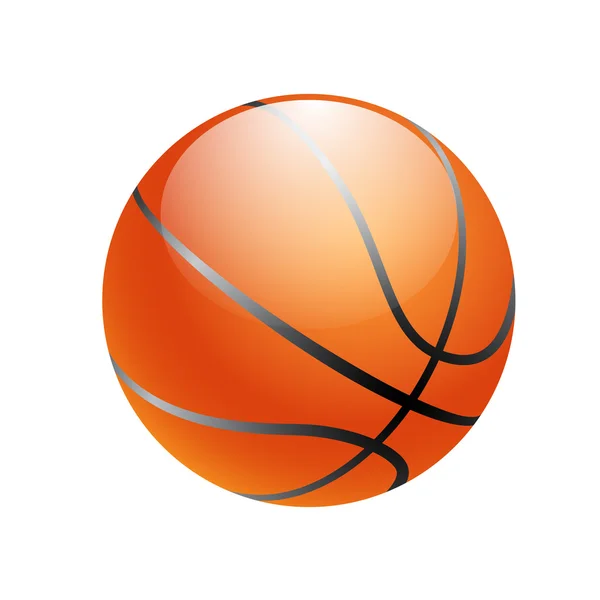 Balón de baloncesto aislado sobre fondo blanco — Archivo Imágenes Vectoriales