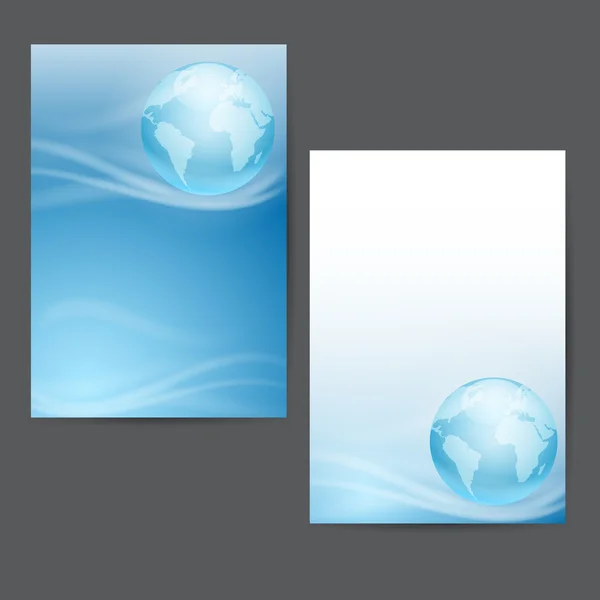 Set of backgrounds. Globe. — Stock Vector