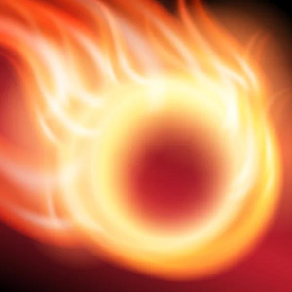 Fondo abstracto con anillo de fuego — Vector de stock