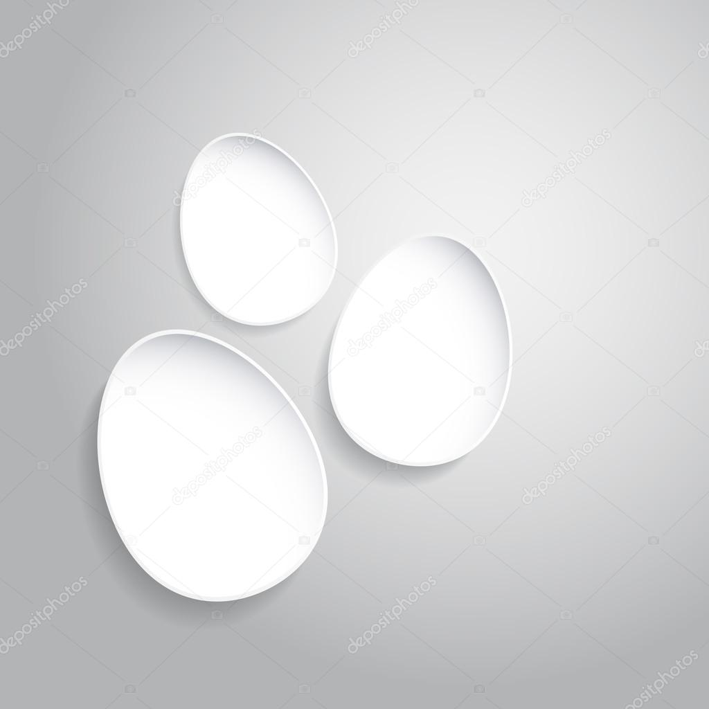 Abstract easter eggs on gray backround