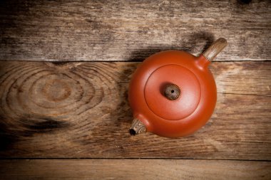 çaydanlık eski ahşap tablo