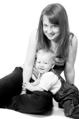 mutlu bir çocuğun annesiyle
