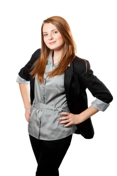 Mujer de negocios sonriendo — Foto de Stock