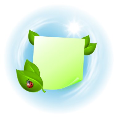 Not bırakır ve uğur böceği