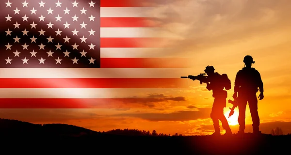 Gratulationskort till Veterandagen, Minnesdagen, Självständighetsdagen. USA firande. — Stockfoto