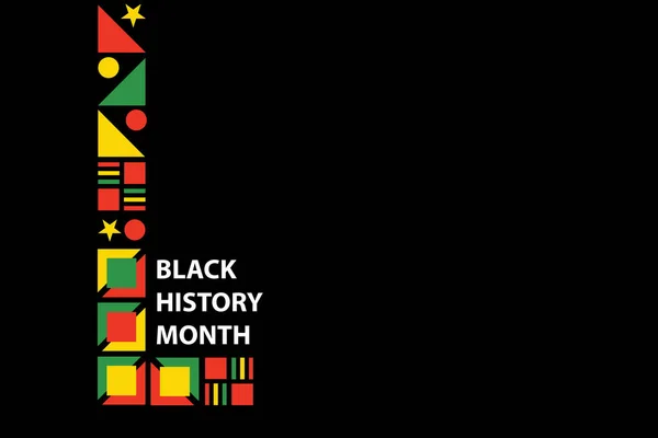 Siyahların tarihi, sosyal medya paylaşımı. Siyahların tarihi ayı kutlanıyor. — Stok Vektör