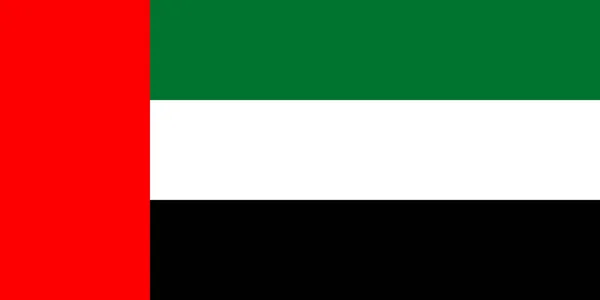 Original Och Enkel Förenade Arabemiratens Flagga Isolerade Vektor Officiella Färger — Stock vektor