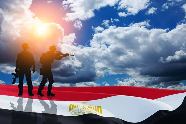 Egypte célébration. Carte de souhaits pour Jour de l'indépendance du Sinaï, Jour du Souvenir, Journée des forces armées. — Photo