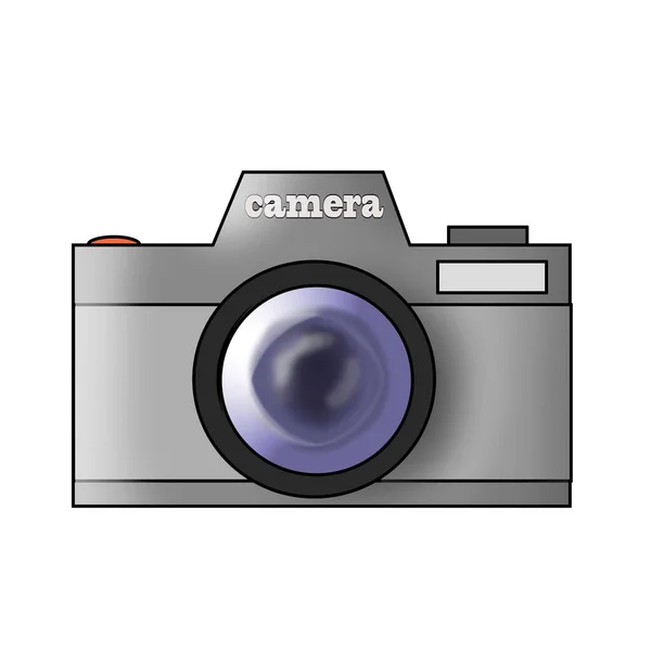 Retro Camera Lens Illustration Isolated White Background — Stockfoto