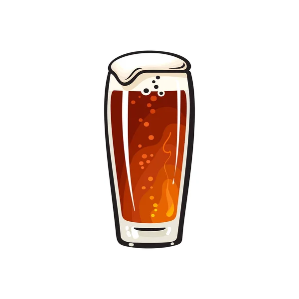 Willy Becher Beer Glass Hand Drawn Vector Illustration Isolated White — Wektor stockowy