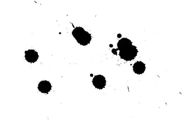 白い背景に黒いブロット 紙の上の黒いインクのスポット — ストック写真