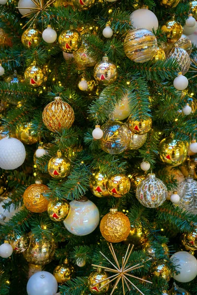 Holiday Decorations Christmas Tree Holiday Background — Stock Photo, Image