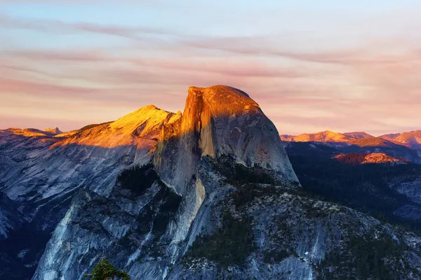 Pôr do sol de Glacier Point Imagens De Bancos De Imagens